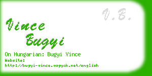 vince bugyi business card